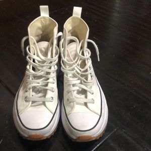 Converse white platforms